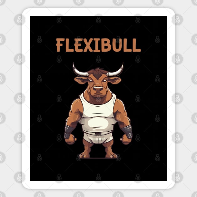 gym motivation - flexibull Magnet by Patterns-Hub